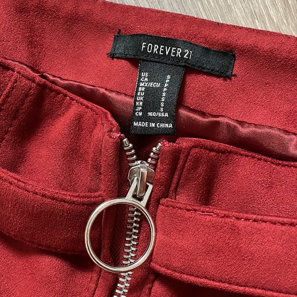 Forever 21 Mini Skirt Red Size Small - Picture 4 of 5